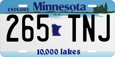 MN license plate 265TNJ