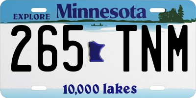 MN license plate 265TNM