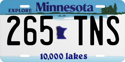 MN license plate 265TNS