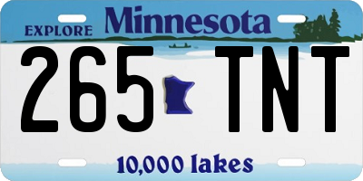 MN license plate 265TNT