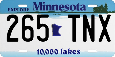 MN license plate 265TNX