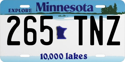MN license plate 265TNZ