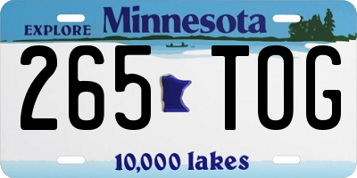 MN license plate 265TOG