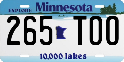 MN license plate 265TOO