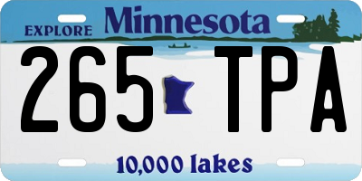 MN license plate 265TPA