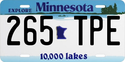 MN license plate 265TPE