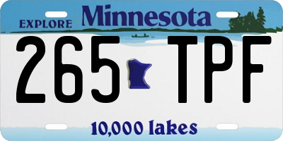 MN license plate 265TPF