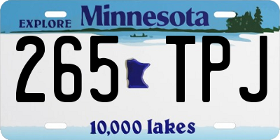 MN license plate 265TPJ