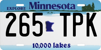 MN license plate 265TPK