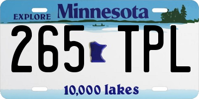 MN license plate 265TPL