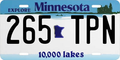 MN license plate 265TPN