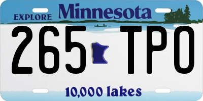 MN license plate 265TPO