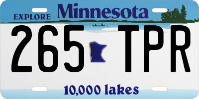 MN license plate 265TPR