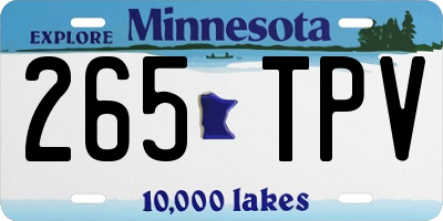 MN license plate 265TPV