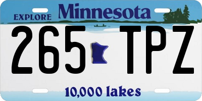 MN license plate 265TPZ