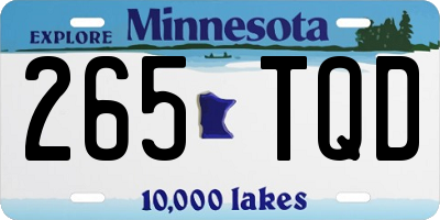 MN license plate 265TQD