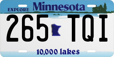 MN license plate 265TQI