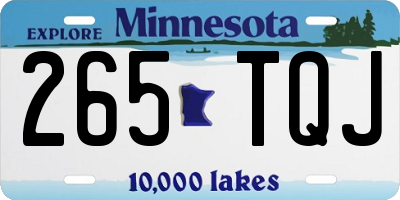 MN license plate 265TQJ