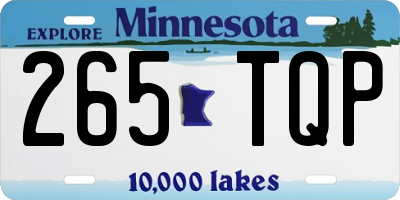 MN license plate 265TQP
