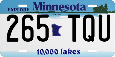 MN license plate 265TQU