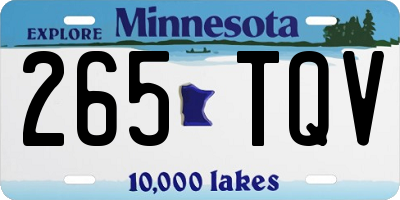 MN license plate 265TQV