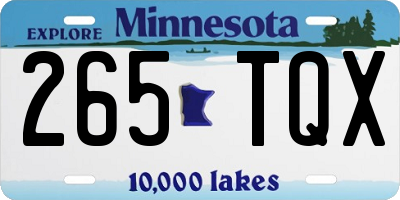 MN license plate 265TQX