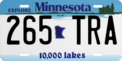 MN license plate 265TRA