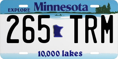 MN license plate 265TRM