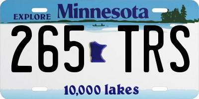 MN license plate 265TRS