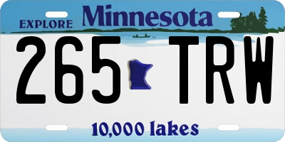 MN license plate 265TRW