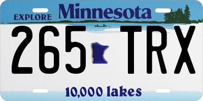 MN license plate 265TRX