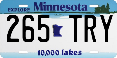 MN license plate 265TRY