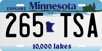 MN license plate 265TSA