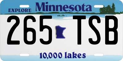 MN license plate 265TSB