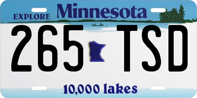 MN license plate 265TSD
