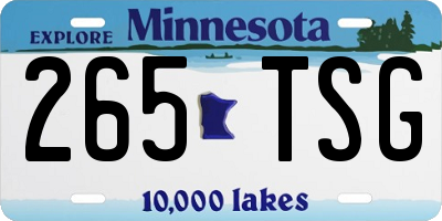 MN license plate 265TSG