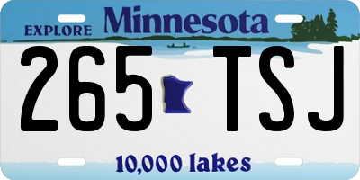MN license plate 265TSJ