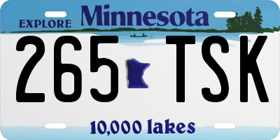MN license plate 265TSK