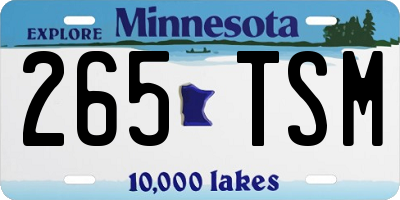 MN license plate 265TSM