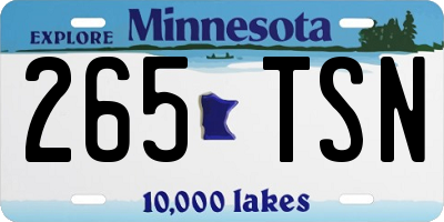MN license plate 265TSN