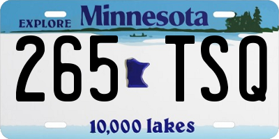 MN license plate 265TSQ