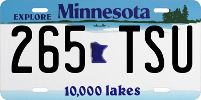 MN license plate 265TSU