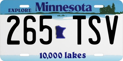 MN license plate 265TSV