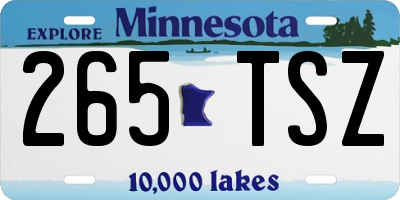MN license plate 265TSZ