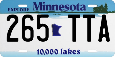 MN license plate 265TTA
