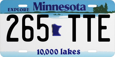MN license plate 265TTE