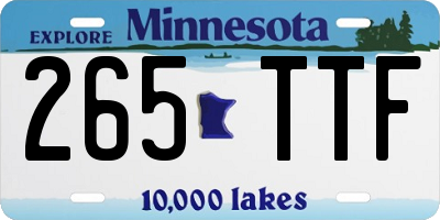 MN license plate 265TTF