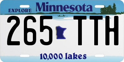 MN license plate 265TTH