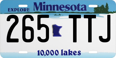 MN license plate 265TTJ