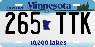 MN license plate 265TTK